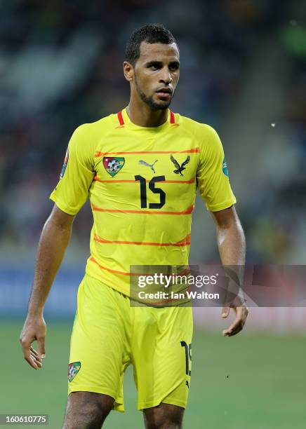 Romao Jaques Alaixys of Togo in action during the 2013 Africa Cup of Nations Quarter-Final match between Burkina Faso and Togo at the Mbombela...