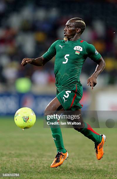 Gakpe Koffi Mohamed of Burkina Faso in action during the 2013 Africa Cup of Nations Quarter-Final match between Burkina Faso and Togo at the Mbombela...