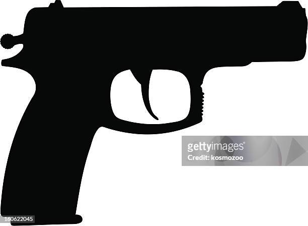 gun - pistol stock illustrations