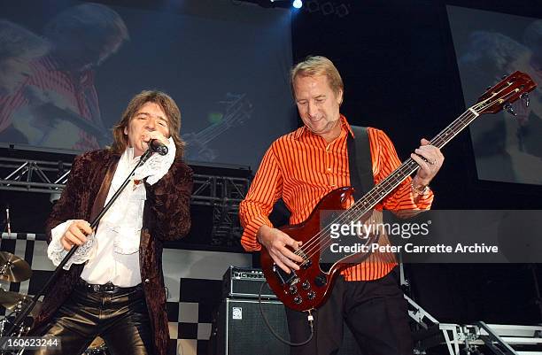 Jim Keays and Glenn Wheatley of Masters Apprentices perform live on stage during the 'Long Way To The Top' concert tour at Rod Laver Arena on August...