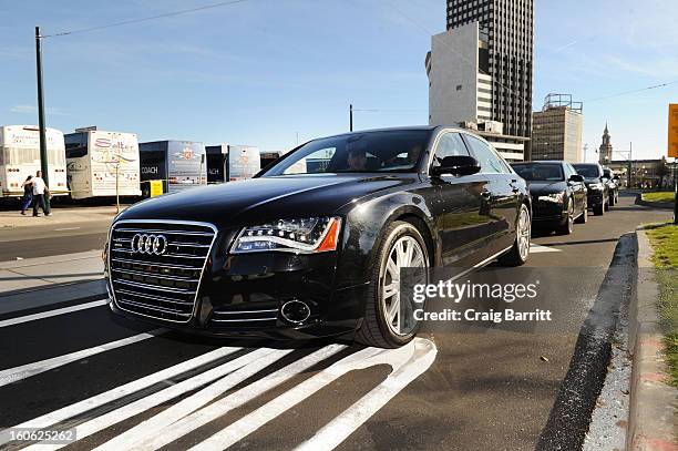 Audi arrives at Super Bowl 2013 on February 3, 2013 in New Orleans, Louisiana.