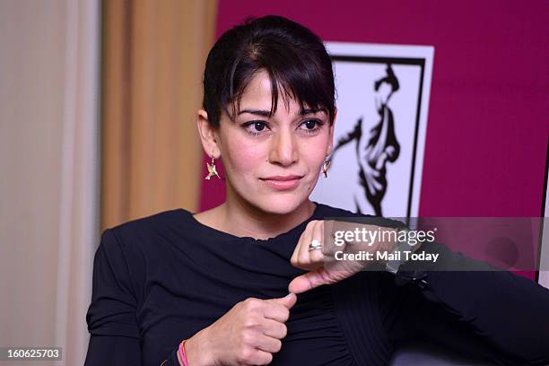 Koel Purie during the Accidental Apprentice book release function written by Vikas Swarup in New Delhi on Friday.