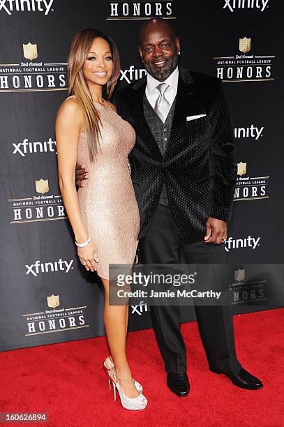 Patricia Southall and former NFL player Emmitt Smith attend the 2nd Annual NFL Honors at Mahalia Jackson Theater on February 2, 2013 in New Orleans,...