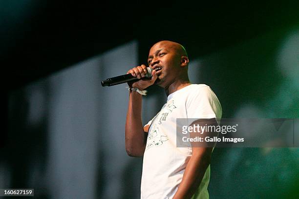Tokollo Tshabalala at the Kanye West concert at The Dome on February 2 in Johannesburg, South Africa.
