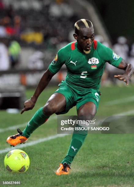 Burkina Faso national footbal team's defender Mohamed Koffi controls the ball during the 2013 African Cup of Nations quarter final football match...