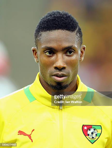 Gakpe Serge Selom of Togo during the 2013 Africa Cup of Nations Quarter-Final match between Burkina Faso and Togo at the Mbombela Stadium on February...