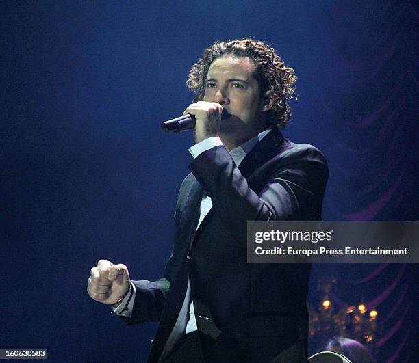 David Bisbal performs on stage on February 2, 2013 in Barcelona, Spain.