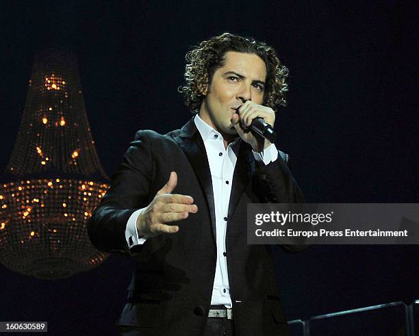 David Bisbal performs on stage on February 2, 2013 in Barcelona, Spain.