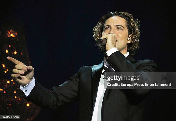 David Bisbal performs on stage on February 2, 2013 in Barcelona, Spain.