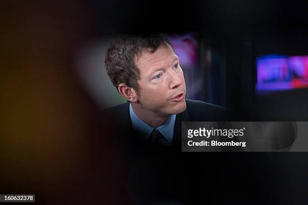 Nathaniel "Nat" Rothschild, co-founder of Bumi Plc, speaks during a Bloomberg Television interview in London, U.K., on Monday, Feb. 4, 2013. Bumi has...