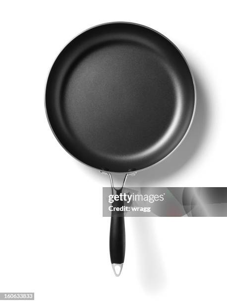 new frying pan - cooking utensil isolated stock pictures, royalty-free photos & images