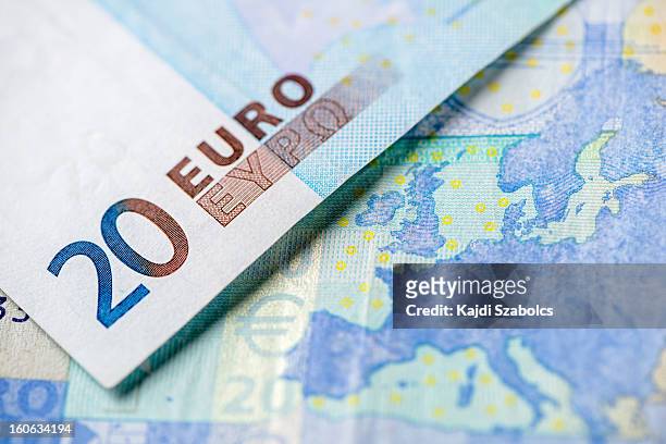 european currency - twenty euro note 個照片及圖片檔