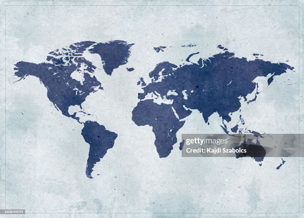 Mapa do mundo Vintage