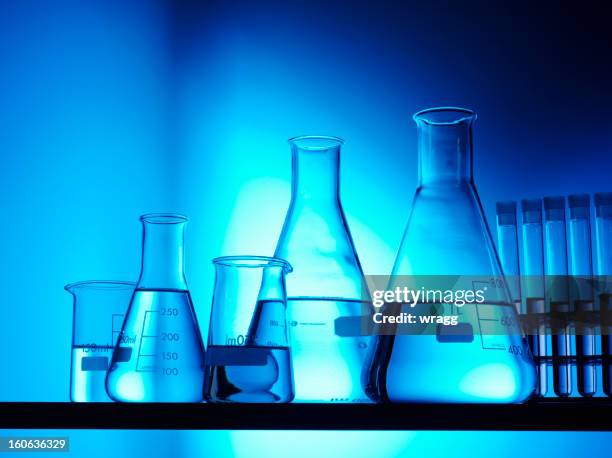 conical flasks and research - measuring cylinder stock pictures, royalty-free photos & images