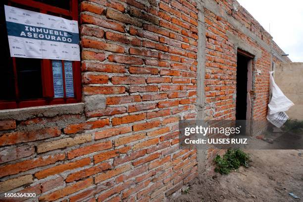 View of the house where allegedly five young men were murdered in Lagos de Moreno, Jalisco State, Mexico, on August 17, 2023. Mexican authorities...