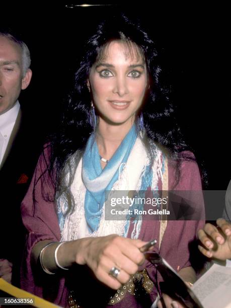 Actress Connie Sellecca attends the ABC Television Affiliates Party on April 30, 1984 at Tavern on the Green in New York City, New York.