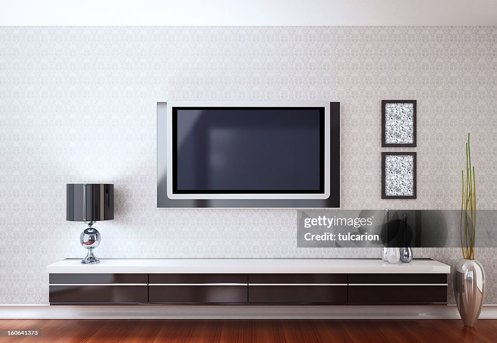 Modernes Zimmer mit Fernseher