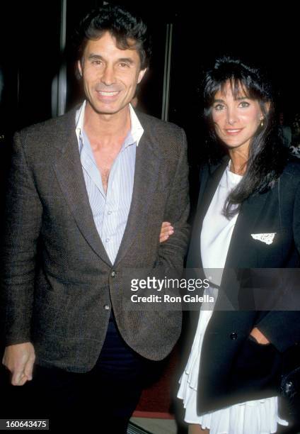 Actress Connie Sellecca and date Joe Vecchio attend "The Fortunate Pilgrim" Century City Premiere on March 31, 1988 at Cineplex Odeon Century Plaza...