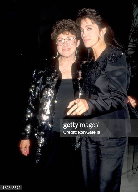 Actress Connie Sellecca and mother Ann Sellecchia attend the ABC Television Affiliates Party on June 14, 1990 at Century Plaza Hotel in Los Angeles,...