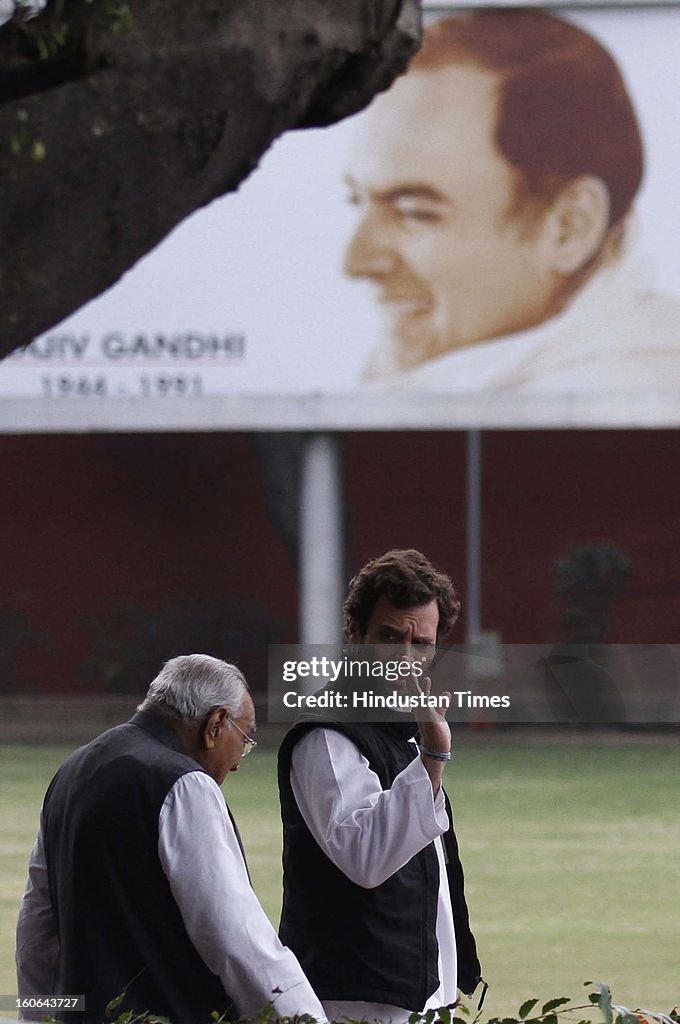 Rahul Gandhi At AICC Headquarters