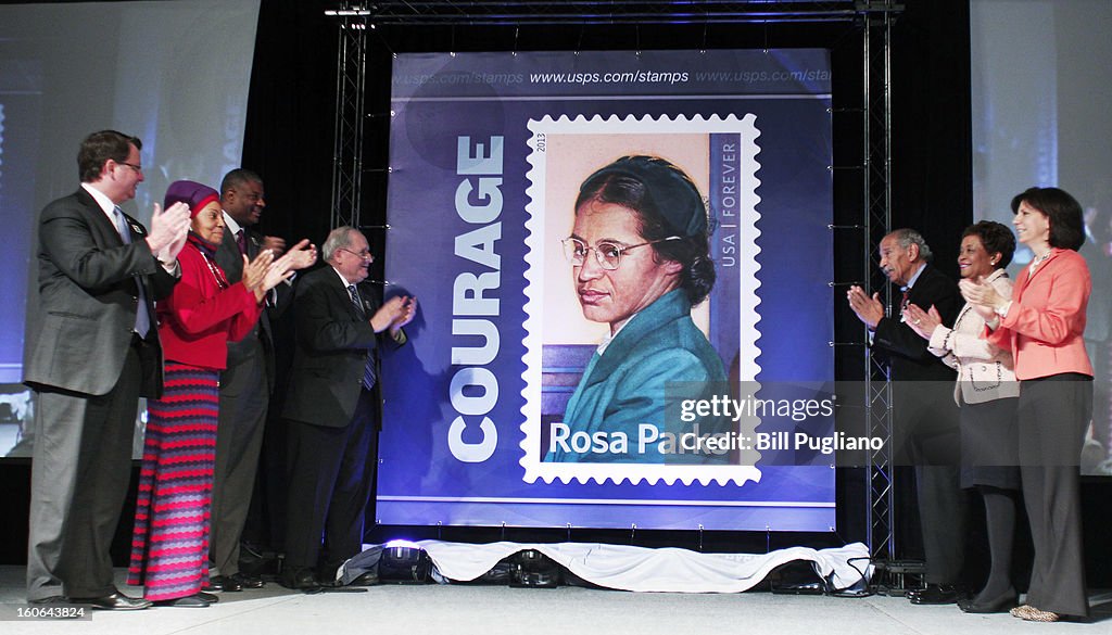 U.S. Postal Service Unveils Rosa Parks Commemorative Stamp