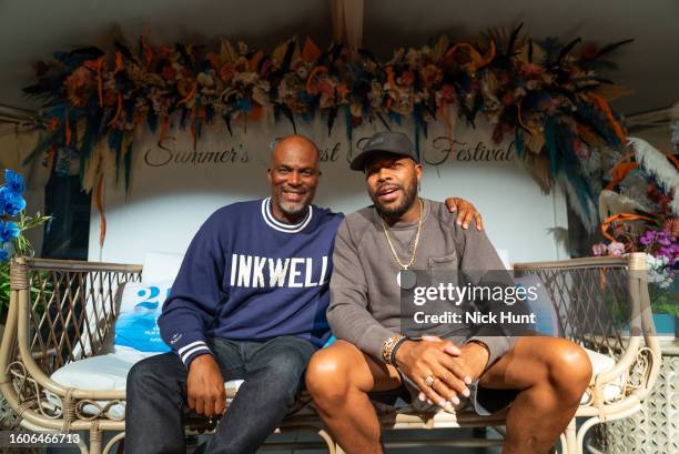 Chris Spencer and D-Nice speak onstage at the screening of “Back on the Strip” during the 21st Annual Martha's Vineyard African American Film...