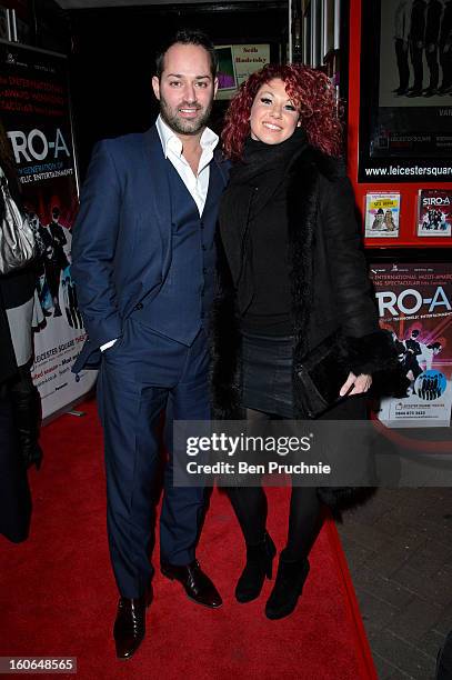 Charlie Bruce attends the press night for Siro-A show, described as Japan's version of the Blue Man Group at Leicester Square Theatre on February 4,...