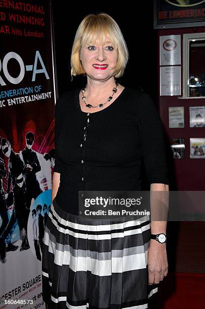 Hattie Hayridge attends the press night for Siro-A show, described as Japan's version of the Blue Man Group at Leicester Square Theatre on February...