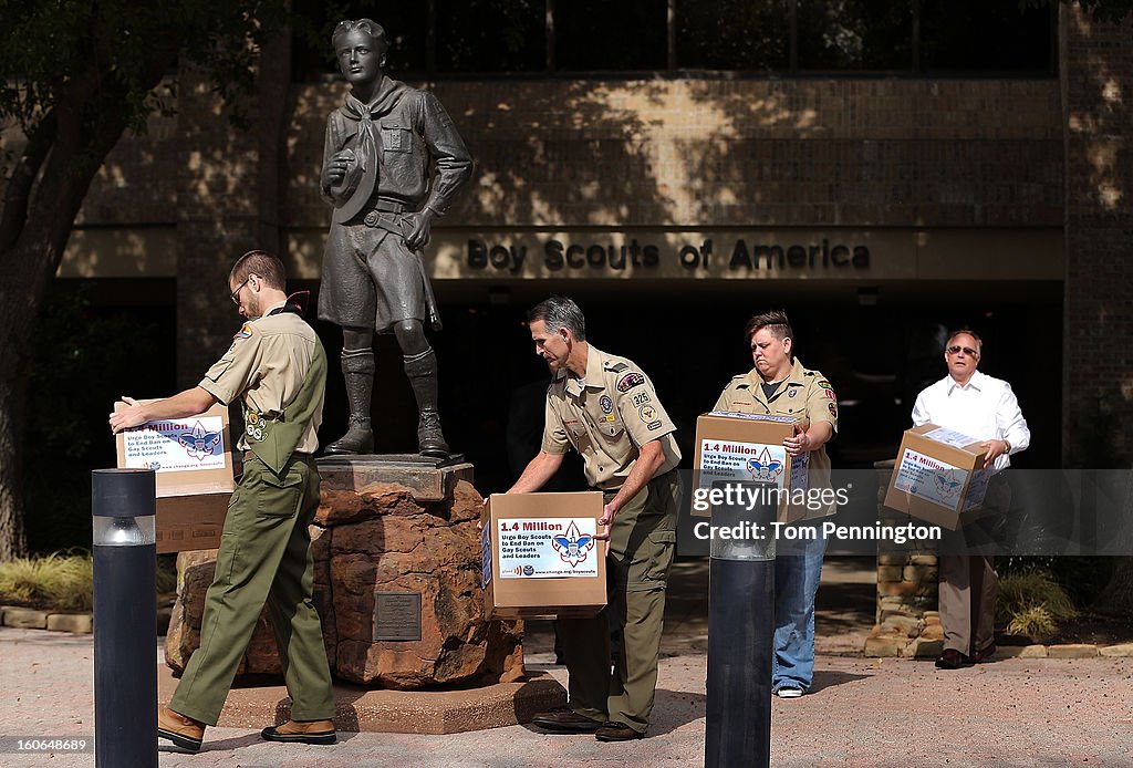 Boy Scouts, Parents Deliver Petition To Boy Scout HQ To End Ban On LGBT Scouts