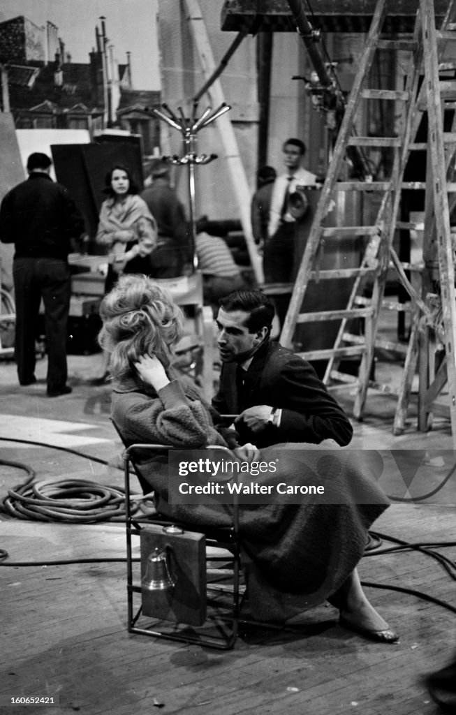 Shooting Of The Film 'La Bride Sur Le Cou' By Roger Vadim