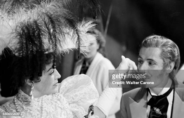 Shooting Of The Film 'la Belle Otero' By Richard Pottier. En France, en 1954, sur le tournage du film 'La belle Otero' de Richard POTTIER, Maria...