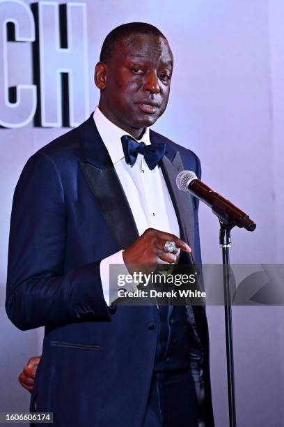 Yusef Salaam speaks onstage during TIME Honoring The March: An Impact Family Dinner at The National Center for Civil and Human Rights on August 10,...