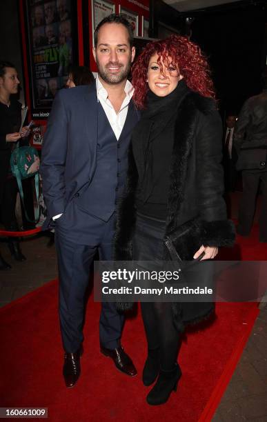Charlie Bruce and boyfriend attend the press night for Siro-A show, described as Japan's version of the Blue Man Group at Leicester Square Theatre on...