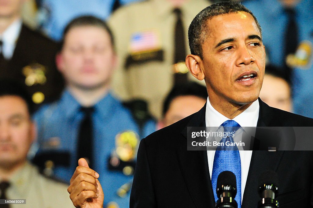 President Obama Addresses Minneapolis Area Police On His Gun Control Agenda