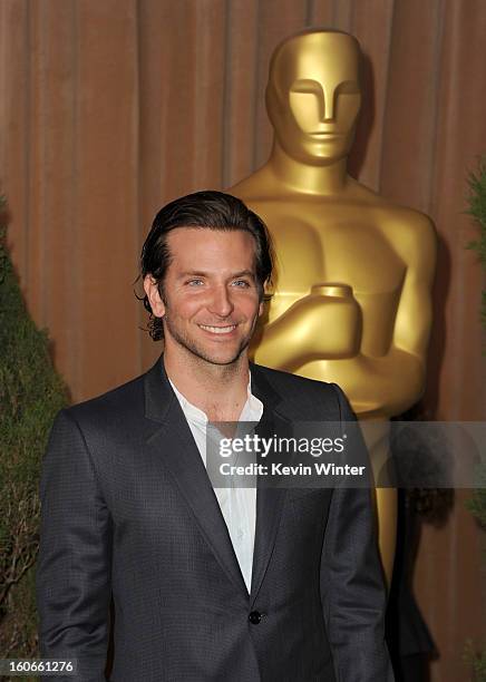 Actor Bradley Cooper attends the 85th Academy Awards Nominations Luncheon at The Beverly Hilton Hotel on February 4, 2013 in Beverly Hills,...