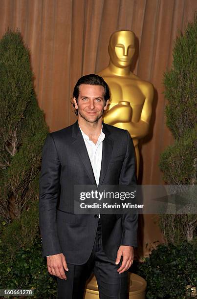 Actor Bradley Cooper attends the 85th Academy Awards Nominations Luncheon at The Beverly Hilton Hotel on February 4, 2013 in Beverly Hills,...