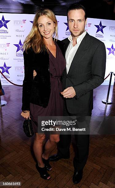 Elize Du Toit and Rafe Spall attend the London Evening Standard British Film Awards supported by Moet & Chandon and Chopard at the London Film Museum...