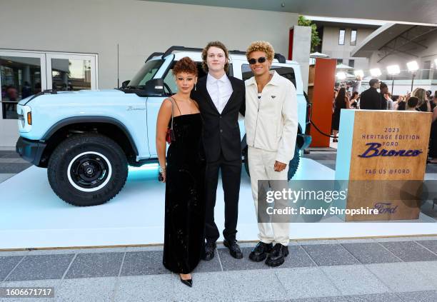 Talia Jackson, Chase Liefeld and Armani Jackson attend the Variety Power of Young Hollywood sponsored by Ford at NeueHouse Hollywood on August 10,...