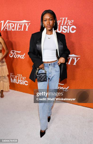 Demi Singleton attends the Variety Power of Young Hollywood Presented by For the Music at NeueHouse Hollywood on August 10, 2023 in Hollywood,...