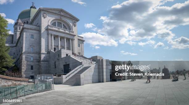 st. joseph's oratory in montreal - oratory of st joseph stock pictures, royalty-free photos & images