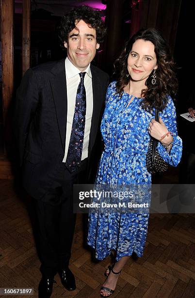 Stephen Mangan and Louise Delamere attend the London Evening Standard British Film Awards supported by Moet & Chandon and Chopard at the London Film...