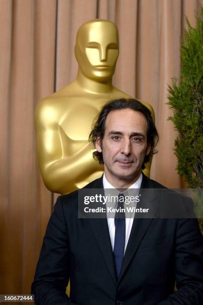 Composter Alexandre Desplat attends the 85th Academy Awards Nominations Luncheon at The Beverly Hilton Hotel on February 4, 2013 in Beverly Hills,...