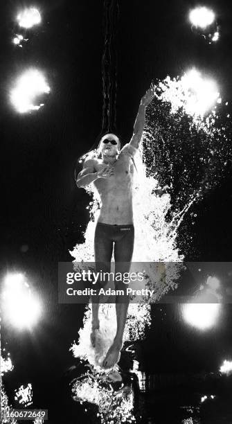 Norbert Trandafir of Romania competes in the mens 100m freestyle heats on Day 4 of the London 2012 Olympic Games at the Aquatics Centre on July 31,...