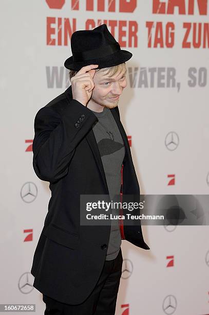 Tino Mewes attends the premiere of 'Die Hard - Ein Guter Tag Zum Sterben' at Sony Center on February 4, 2013 in Berlin, Germany.