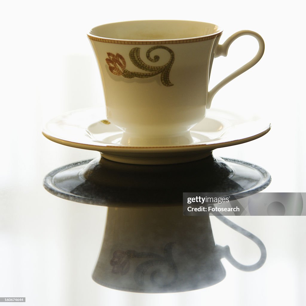 Still life of coffee cup