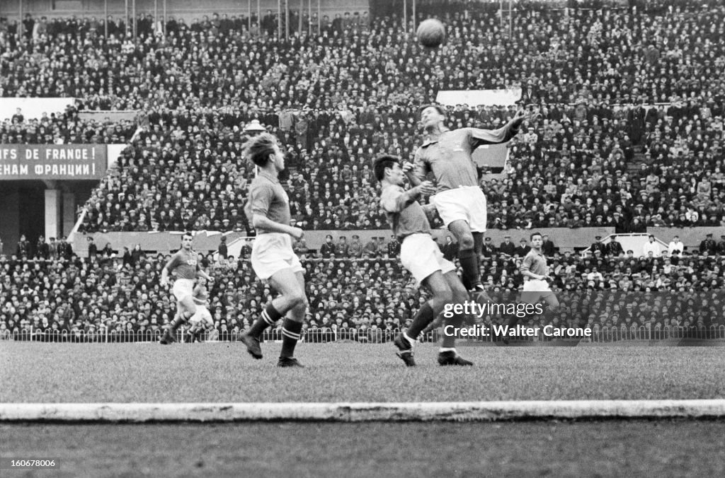 Soccer Match Ussr - France In 1955 In Moscow