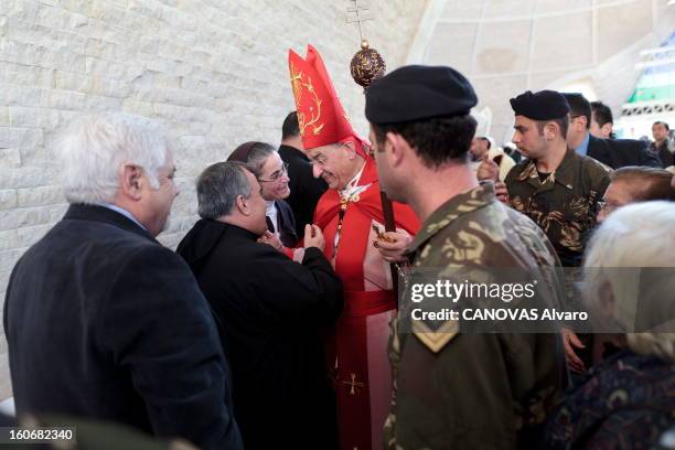 Bechara Pierre Rai, Patriarch Of The Catholic Church Maronite Of Antioch. Bkerké , 25 février 2012 : rencontre avec le 77e patriarche catholique...