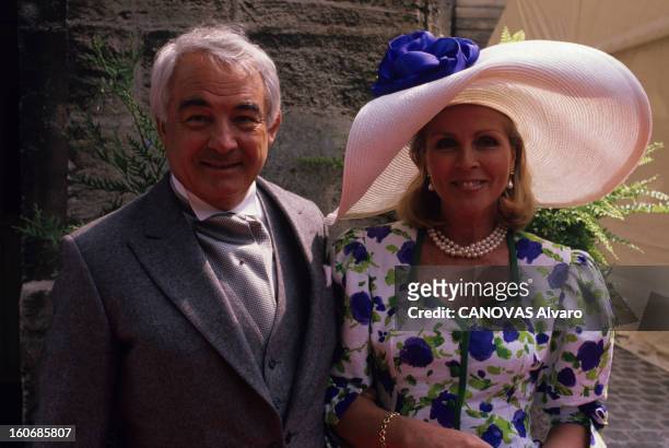 Marriage Of Olivier Dassault And Carole Edge. France, Beauvais, juin 1989, le directeur d'entreprises et homme politique français Olivier Dassault...