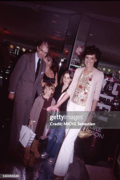 Soiree in the new Sephora on Boulevard Haussmann for the benefit of the association Autistic sans frontieres: Luigi D'URSO and Ines DE LA FRESSANGE...