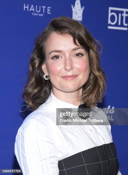 Milana Vayntrub attends the opening night of the 19th annual Hollyshorts Film Festival at TCL Chinese Theatre on August 10, 2023 in Hollywood,...